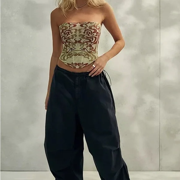 Miaou x Urban Outfitters Strapless Patterned Corset - Picture 2 of 4